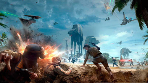 Jual Poster star wars battlefront rogue one scarif 01 GWP4302 Jual Poster star wars battlefront rogue one scarif 01 GWP4302