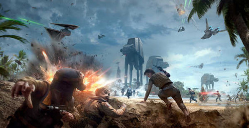 Jual Poster star wars battlefront rogue one scarif dlc 3645WPS