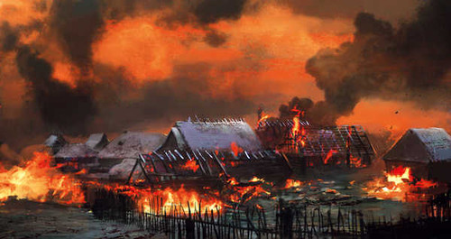 Jual Poster The Witcher 3 Wild Hunt Houses Fire 1ZM1850