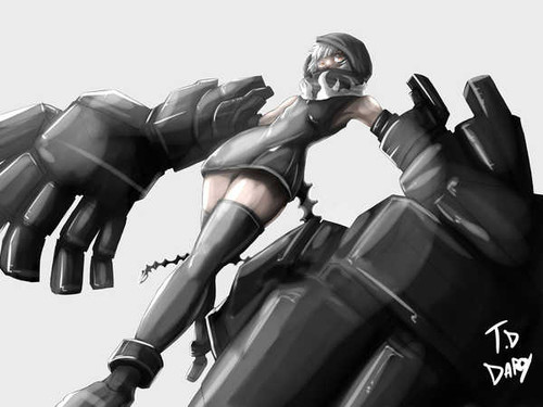 Poster Strength (Black Rock Shooter) Anime Black Rock Shooter APC