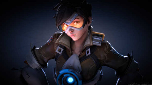 Jual Poster tracer artwork overwatch 1073WPS