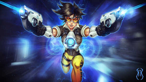 Jual Poster tracer overwatch fan art 617WPS Jual Poster tracer overwatch fan art 617WPS