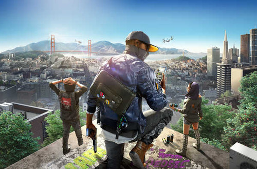 Jual Poster Watch Dogs Men Pistols 1ZM2423 Jual Poster Watch Dogs Men Pistols 1ZM2423