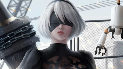 Jual Poster Woman YoRHa No.2 Type B Video Game NieR Automata 1008394APC