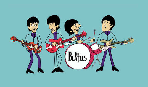 Jual Poster Anime Band Cartoon The Beatles TV Show The Beatles APC