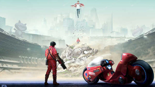 Poster Akira Motorcycle Sci Fi Anime Akira APC