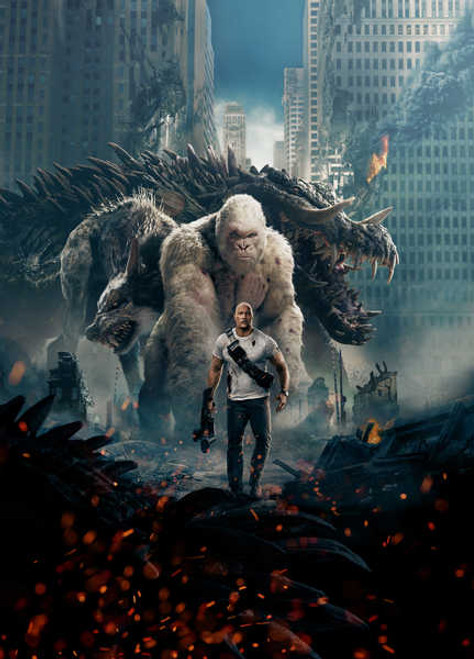 Jual Poster rampage dwayne johnson white gorilla 5k WPS