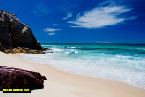 jual poster pemandangan pantai beach 420