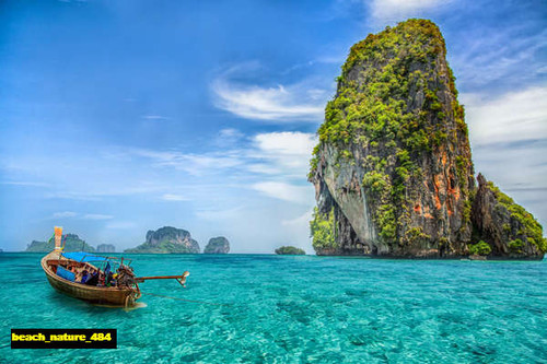 jual poster pemandangan pantai beach 484