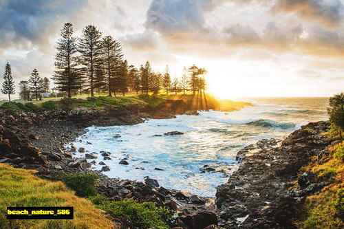 jual poster pemandangan pantai beach 586