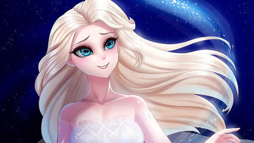 Jual Poster Blonde Blue Eyes Elsa (Frozen) Frozen 2 Girl Movie Frozen 24 APC