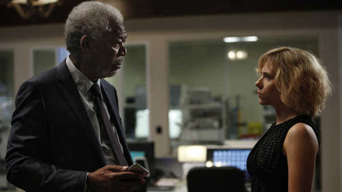 Jual Poster Morgan Freeman Scarlett Johansson Movie Lucy APC001