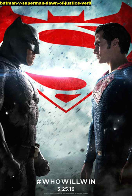 Jual Poster Film batman v superman dawn of justice ver8