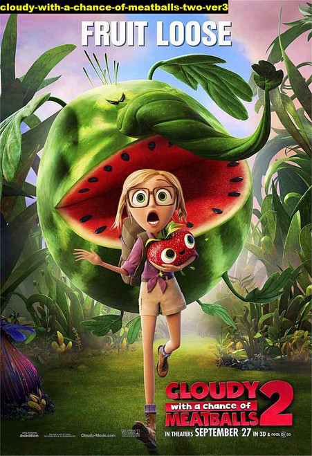 Jual Poster Film cloudy with a chance of meatballs two ver3