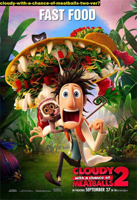 Jual Poster Film cloudy with a chance of meatballs two ver7
