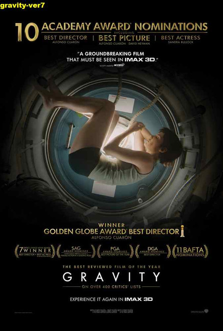 Jual Poster Film gravity ver7 Jual Poster Film gravity ver7
