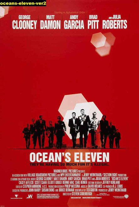 Jual Poster Film oceans eleven ver2