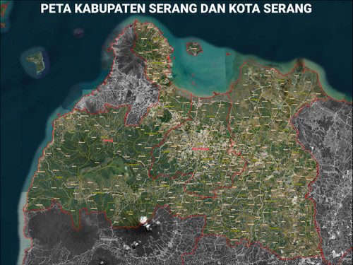Peta Kabupaten serang kota serang satelit Kecamatan Kelurahan