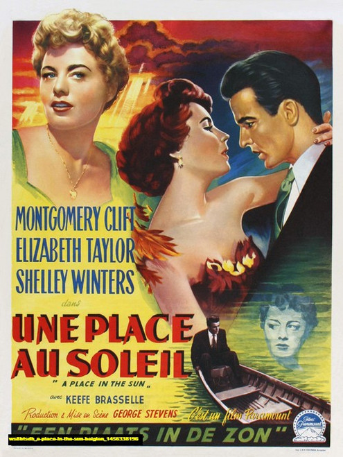 Jual Poster Film a place in the sun belgian (ws8btsdb)