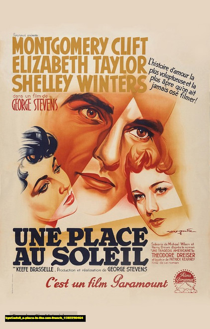 Jual Poster Film a place in the sun french (kyu5eds8)