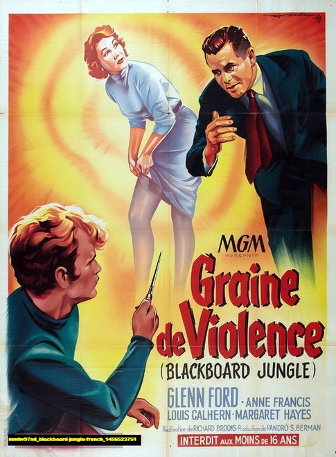 Jual Poster Film blackboard jungle french (mmhv97nd) Jual Poster Film blackboard jungle french (mmhv97nd)