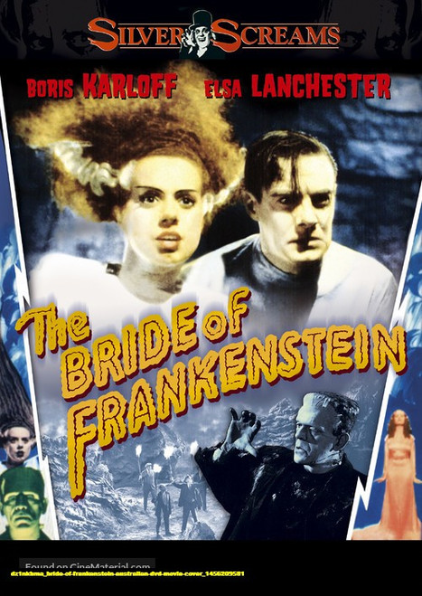 Jual Poster Film bride of frankenstein australian dvd movie cover (dz1nkbma)