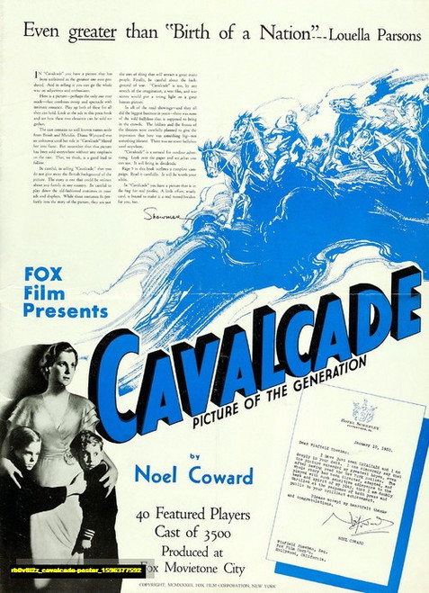 Jual Poster Film cavalcade poster (rb0v8l2z)