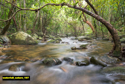 jual poster pemandangan air terjun waterfall 107