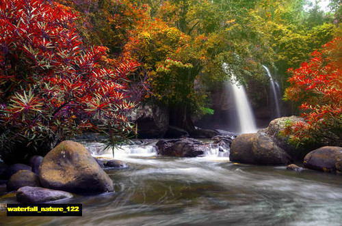 jual poster pemandangan air terjun waterfall 122