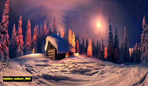 jual poster pemandangan musim salju dingin winter 089