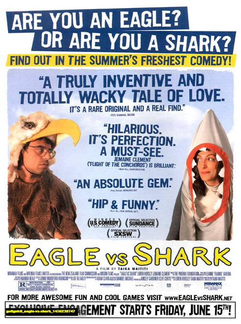 Jual Poster Film eagle vs shark (go8gnkti)