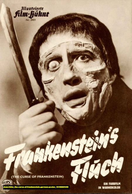Jual Poster Film the curse of frankenstein german poster (dzmrr0dw)