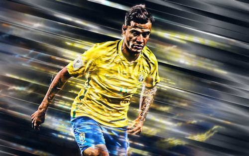 Jual Poster Brazilian Footballer Philippe Coutinho Soccer Soccer Philippe Coutinho APC001