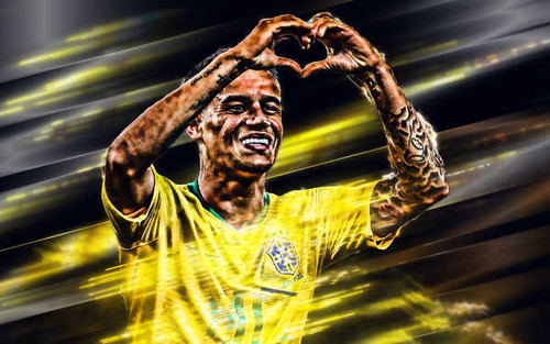 Jual Poster Brazilian Footballer Philippe Coutinho Soccer Soccer Philippe Coutinho APC002