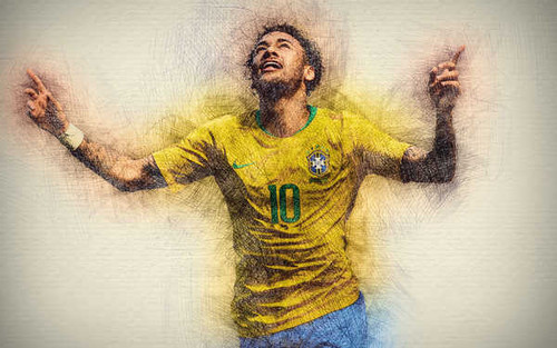 Jual Poster Brazilian Neymar Soccer Soccer Neymar APC024