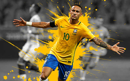 Jual Poster Brazilian Neymar Soccer Soccer Neymar APC027