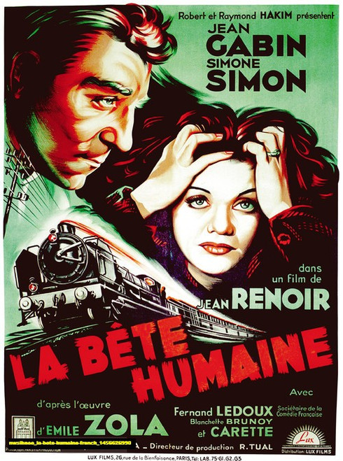 Jual Poster Film la bete humaine french (nwslhnee)