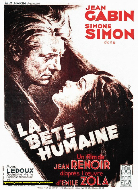 Jual Poster Film la bete humaine french (uge6u2ks)