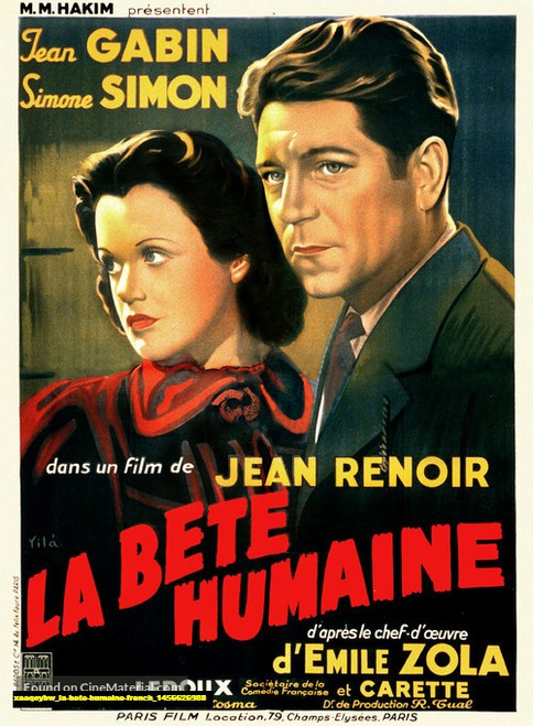 Jual Poster Film la bete humaine french (xaaqoybw)