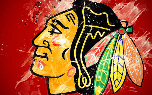 Jual Poster Chicago Blackhawks Emblem Logo NHL Basketball Chicago Blackhawks APC009