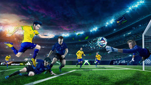 Jual Poster Digital Art Soccer Soccer Field Sport Stadium Soccer Soccer APC