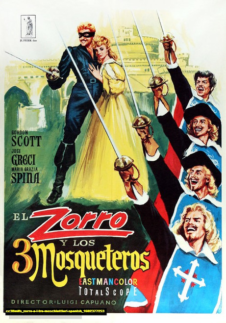 Jual Poster Film zorro e i tre moschiettieri spanish (cc38mlfs)