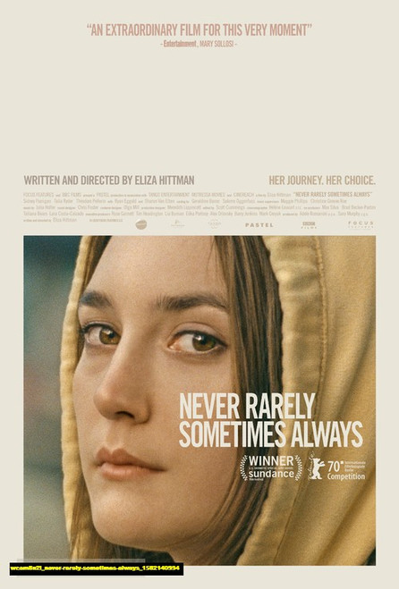 Jual Poster Film never rarely sometimes always (wcam8n2l)