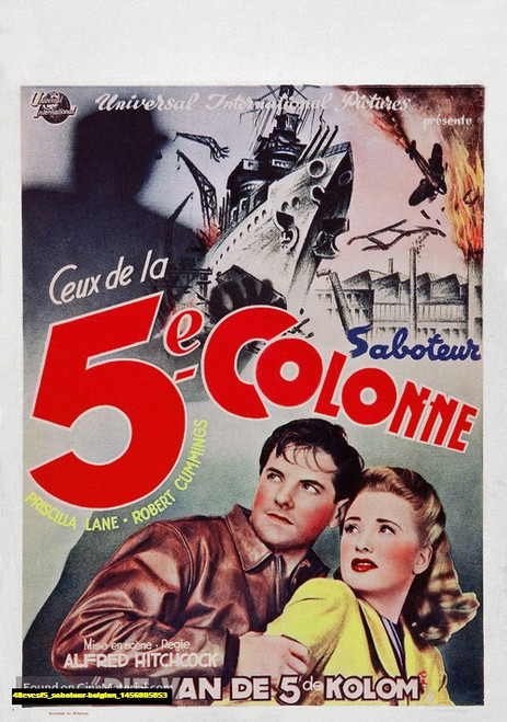 Jual Poster Film saboteur belgian (48cvcsf5)