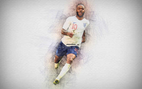 Jual Poster English Raheem Sterling Soccer Soccer Raheem Sterling APC003