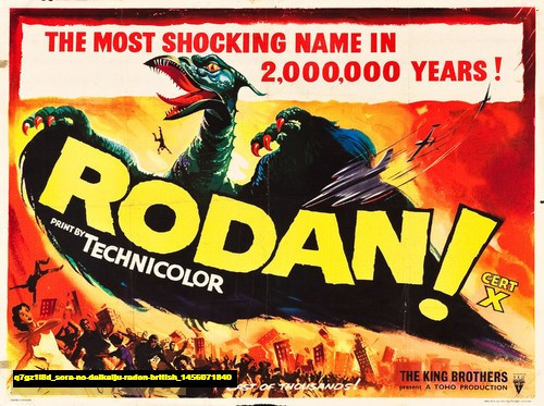 Jual Poster Film sora no daikaiju radon british (q7gz1i8d)