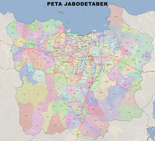 Peta Provinsi Jawa Timur Jabodetabek 150x165cm 2024 