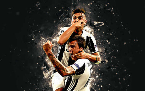 Jual Poster Juventus F.C. Mario Mandžukic Paulo Dybala Soccer Juventus F.C. APC