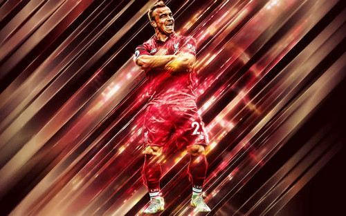 Jual Poster Liverpool F.C. Soccer Swiss Xherdan Shaqiri Soccer Xherdan Shaqiri APC004