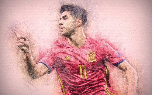 Jual Poster Marco Asensio Soccer Spanish Soccer Marco Asensio APC004